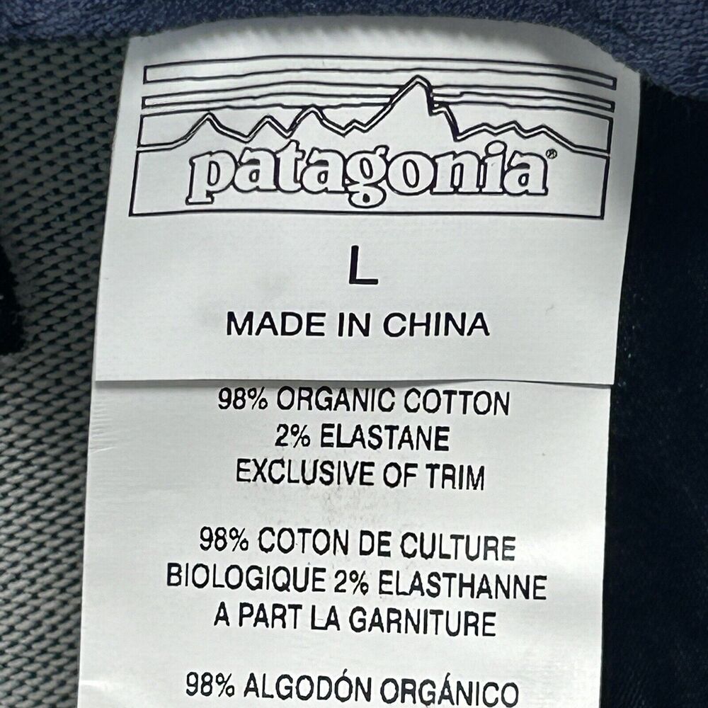 Patagonia Trucker Hat Teal Navy Brim P-6 Logo Size L Organic Cotton - Picture 7 of 7